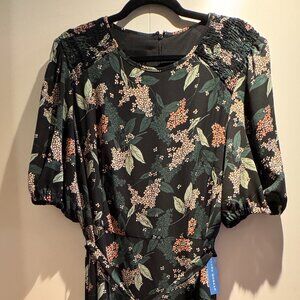 Donna Morgan Floral Print Midi Dress – Size 14 – Brand New with Tags